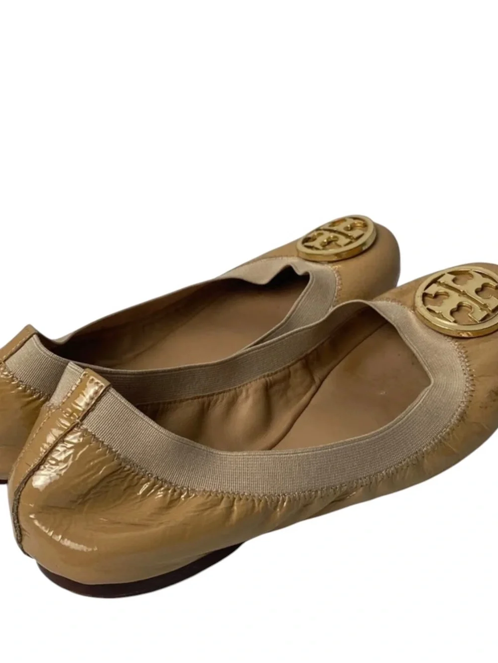 Tory burch woman’s flat shoes patent leather size 7 M.
